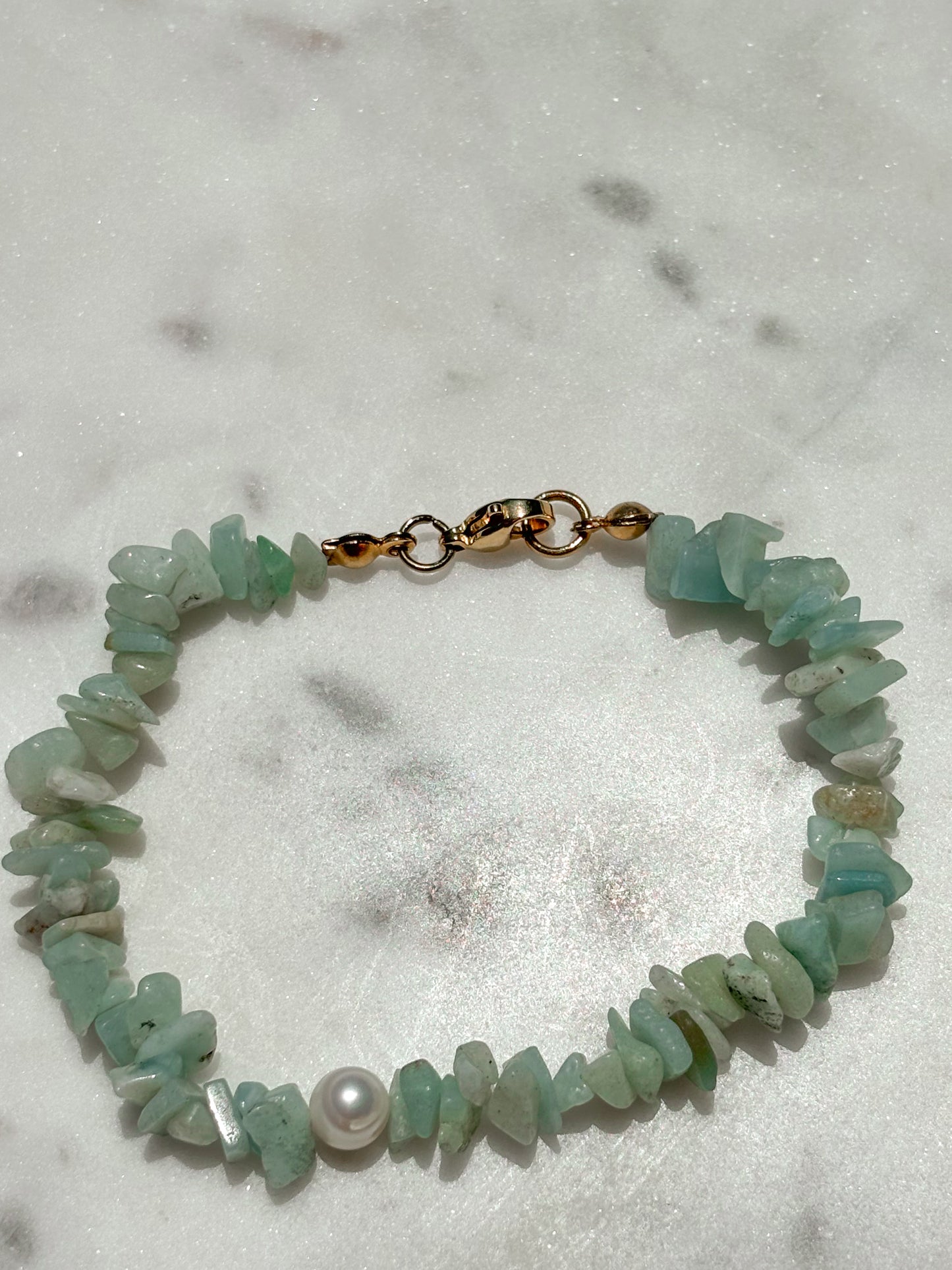 Aqua Pearl Bracelet